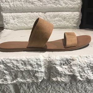 F21 Suede Tan Sandals Size 8